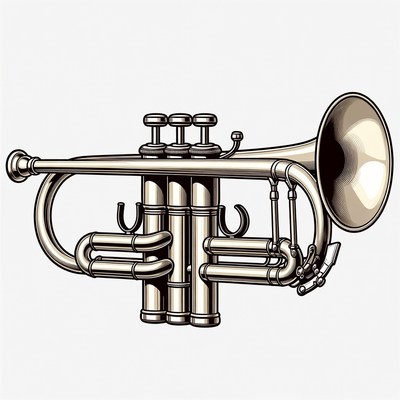 Brass Trumpet Illustration