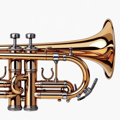 Shiny Gold Trumpet Illustration