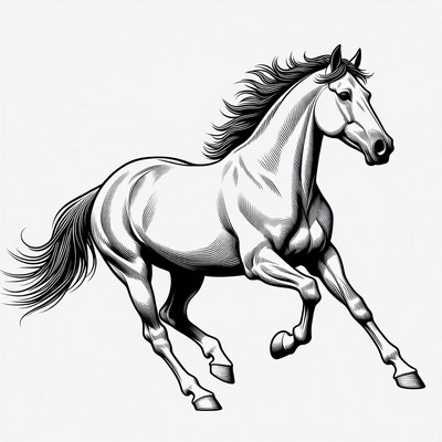 Galloping Horse Illustration