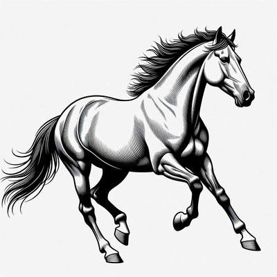 Galloping Horse Illustration