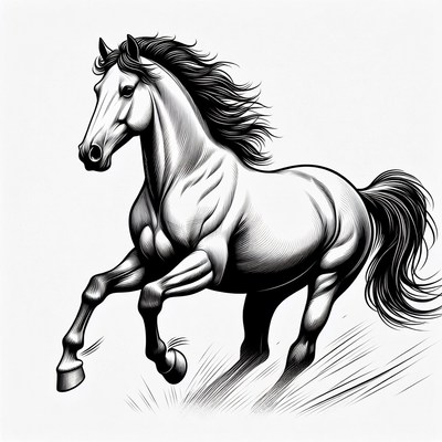 Galloping Horse Illustration