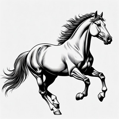 Galloping Horse Illustration