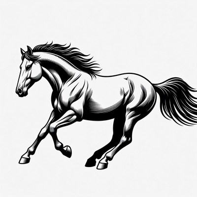 Galloping Horse Illustration