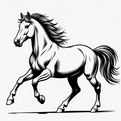 Galloping Horse Illustration