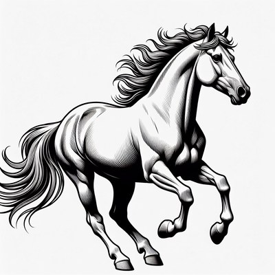 Galloping Horse Illustration