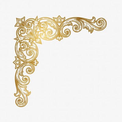 Gold Ornate Corner Border