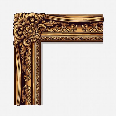Ornate Gold Picture Frame Corner