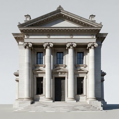 Neoclassical Building with Columns