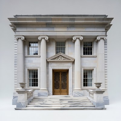 Neoclassical Building with Columns
