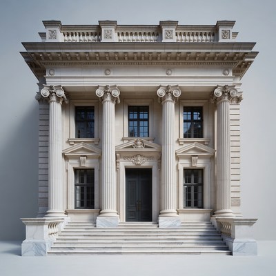 Neoclassical Building with Columns