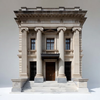 Neoclassical Building with Columns