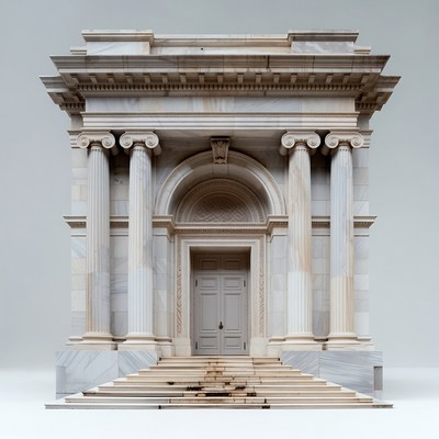 Neoclassical Temple with Columns