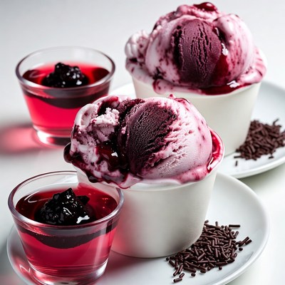 Blackberry Ice Cream with Jelly