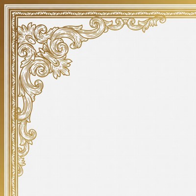 Ornate Gold Corner Border Frame