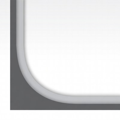 White L-Shaped Border on Gray Background