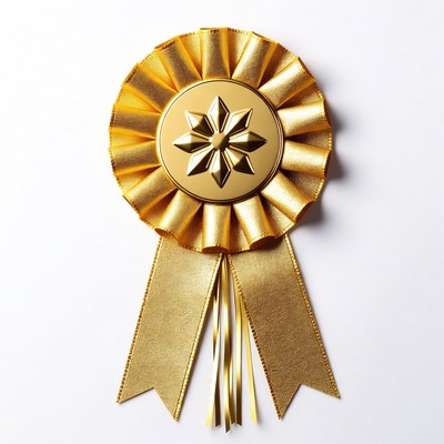Gold First Place Ribbon