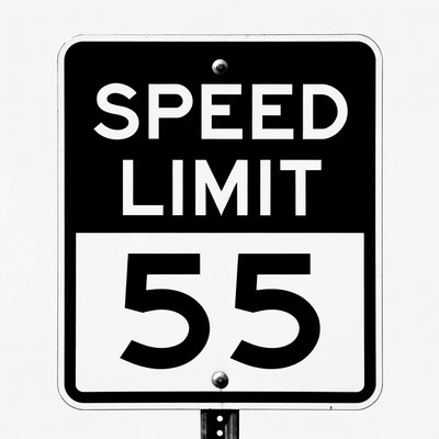 55 mph Speed Limit Sign