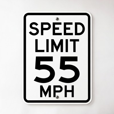 55 mph Speed Limit Sign