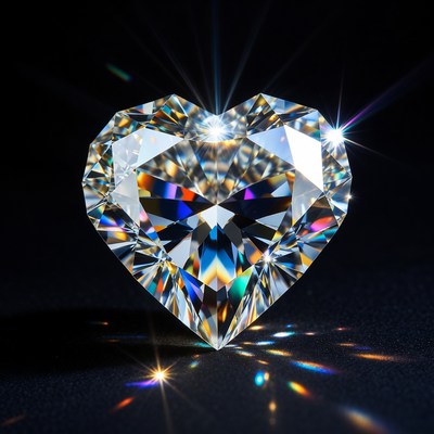 Sparkling Diamond Heart Gem