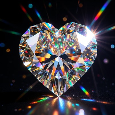 Sparkling Diamond Heart Gem