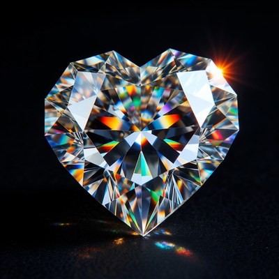 Sparkling Heart-Shaped Diamond