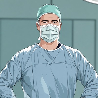 Surgeon standing in operating room