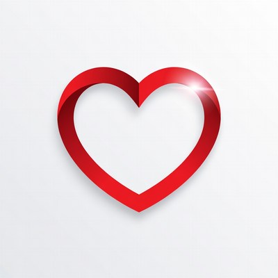 Shiny Red Heart Illustration