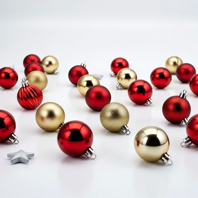 Red and Gold Christmas Ornaments