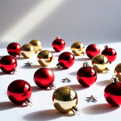 Red and Gold Christmas Ornaments