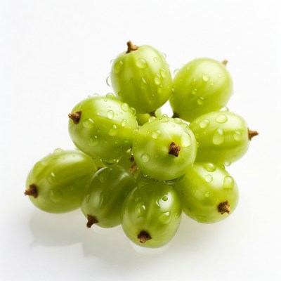 Fresh Green Grapes with Water Droplets