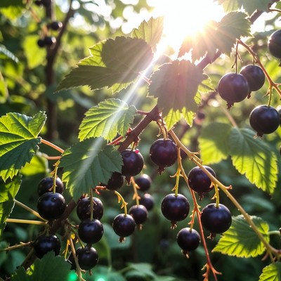 Currant Berries in Sunlight