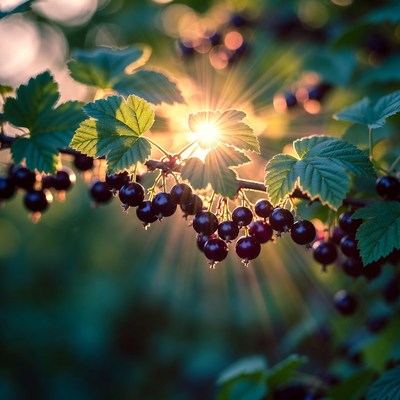 Currant Berries in Sunlight
