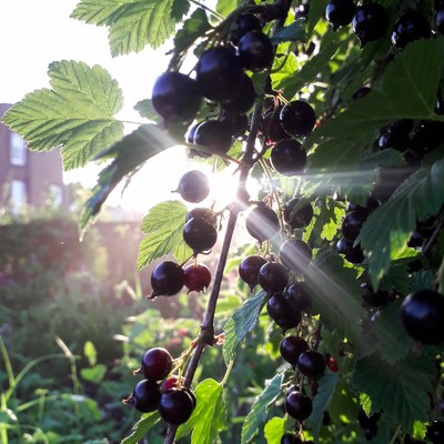 Currant Berries in Sunlight