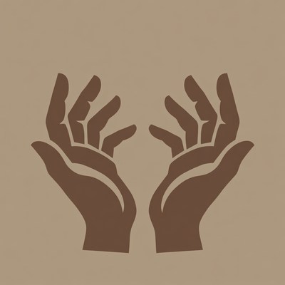 Praying hands illustration