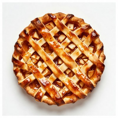 Lattice Apple Pie Top View