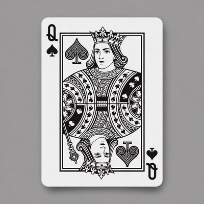 Queen of Spades Playing Card