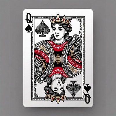 Queen of Spades Playing Card