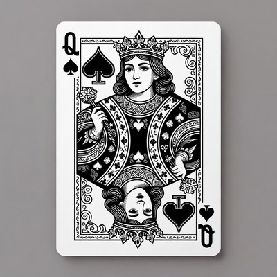 Queen of Spades Playing Card