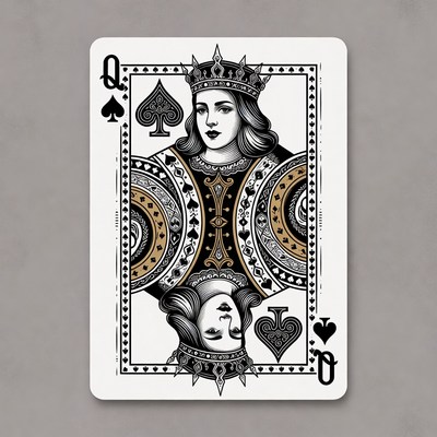 Queen of Spades Playing Card