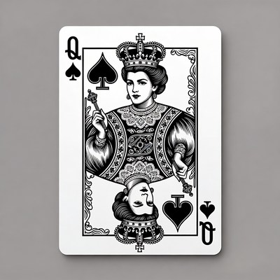 Queen of Spades Playing Card