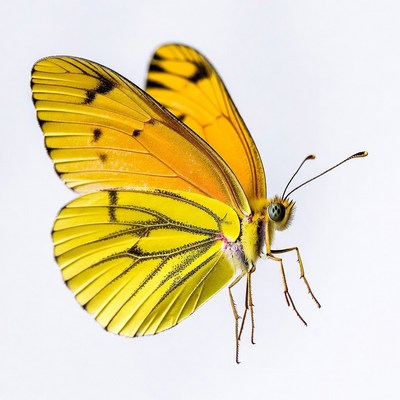 Yellow butterfly with black stripes