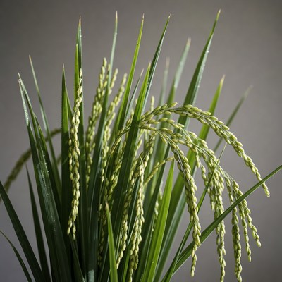 Fresh Rice Plant Stalks