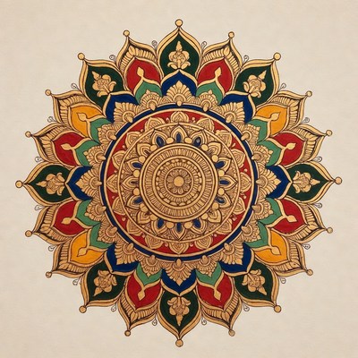 Colorful Indian Mandala Design