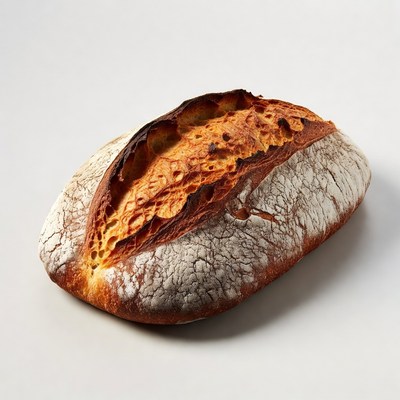 Rustic Crusty Artisan Bread Loaf