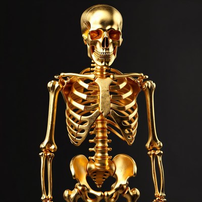 Golden Human Skeleton