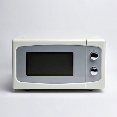 White Microwave Oven Isolated