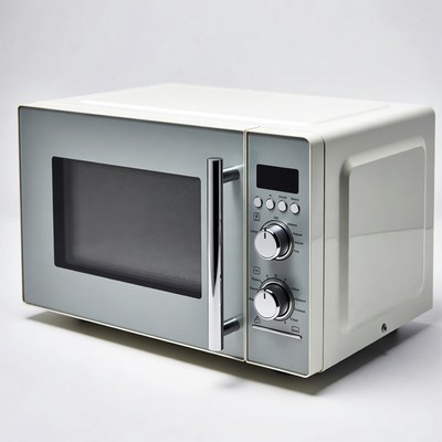 White Modern Countertop Microwave Oven