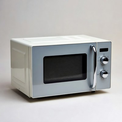 White retro microwave oven