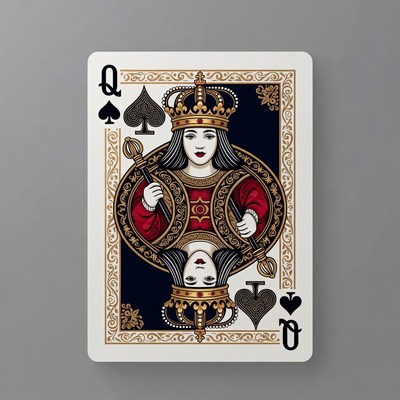 Queen of Spades Playing Card