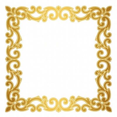 Ornate Golden Frame Border